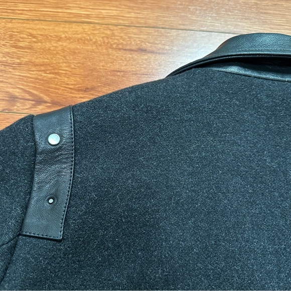 Diesel Suelo Overcoat Wool & Leather Moto Jacket - Size medium - Picture 11 of 12
